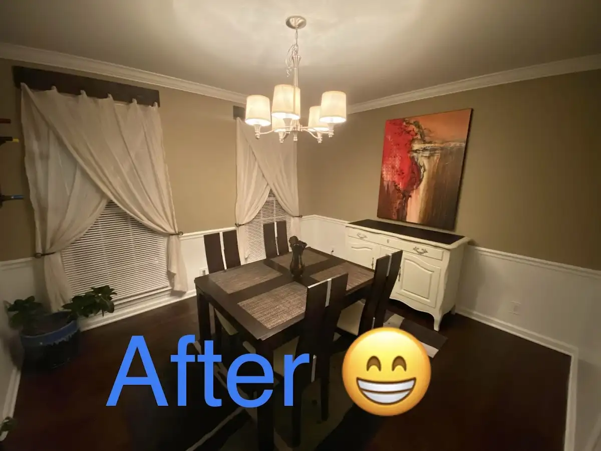 Professional dining room restoration after water damage in Dickinson