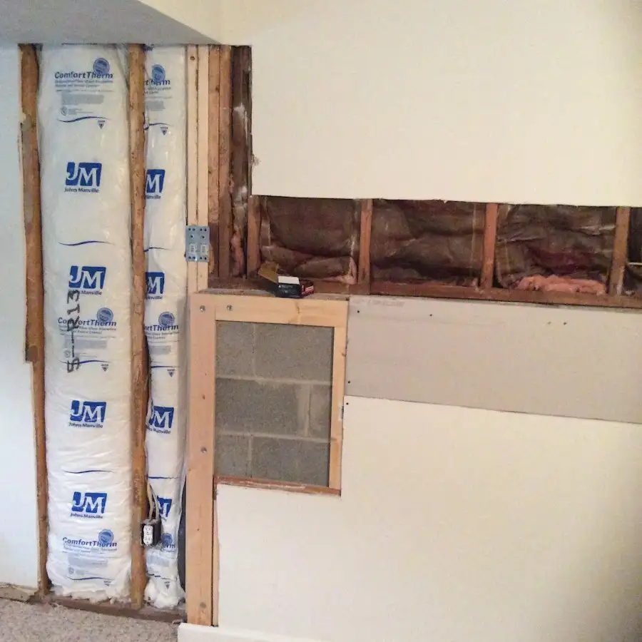 Wall insulation replacement during Structural Drying in Dickinson